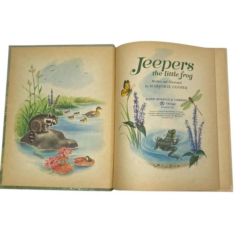Jeepers The Little Frog Vintage Children’s Rand McNally Tip Top Elf Book 1965